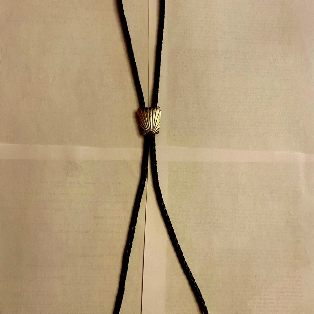 Braided Leather Bole Tie